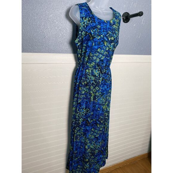 Maren Women's Sleeveless Back Slit Maxi Dress Multicolor - Picture 7 of 11